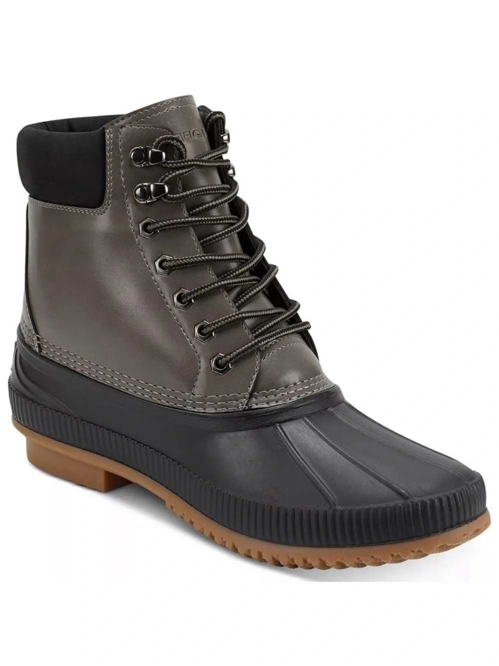 NWT Mens Tommy Hilfiger Colins 2 lace up dark grey duck boots size 10